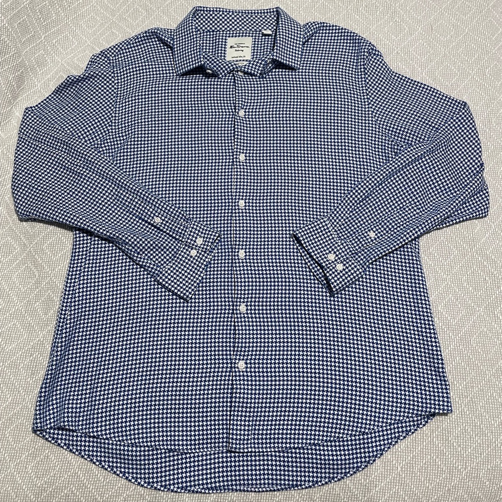 Ben Sherman Men’s Tailored Slim Fit Stretch Shirt, Size 17 - 34/35
